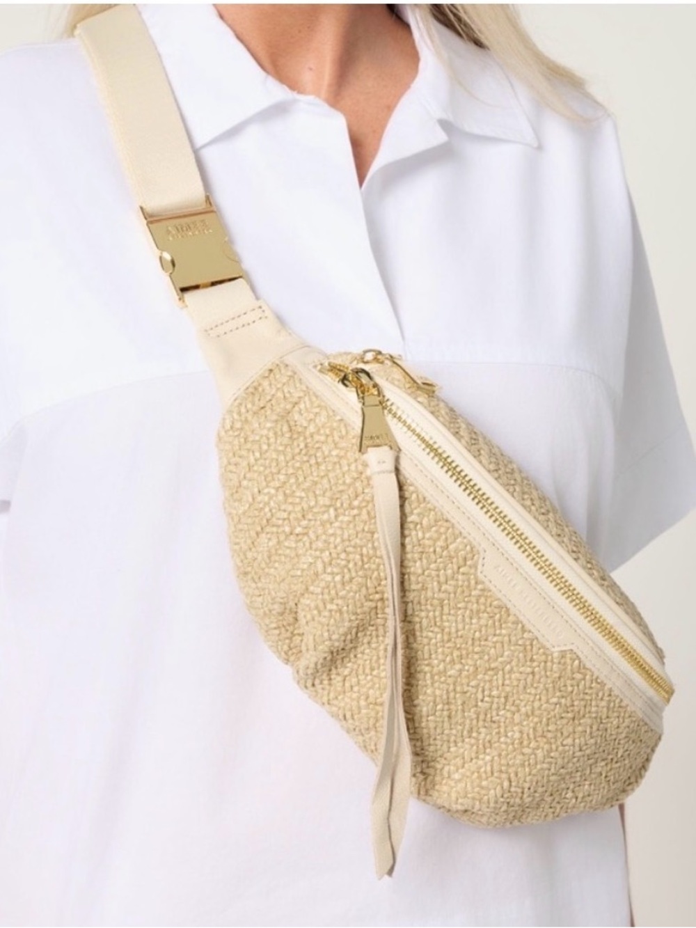 Cabo Sling Bag in Raffia Natural by Aimee Kestenberg